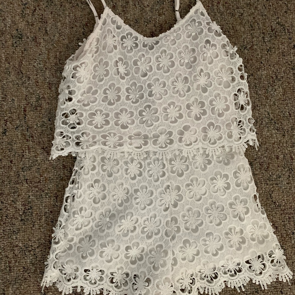 White Lace Romper